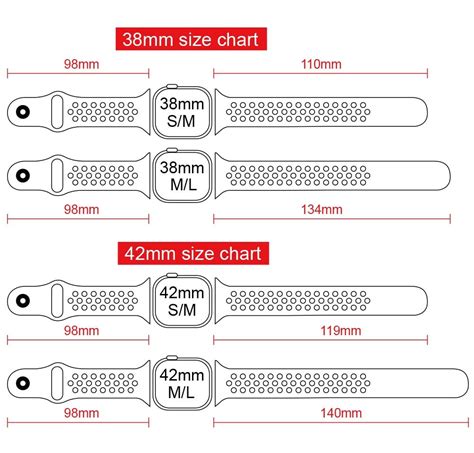 standard apple watch band size